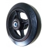 Колесо большегрузное D80BB, чугунный обод, литая черная резина. Допустимая нагрузка 370 кг.
